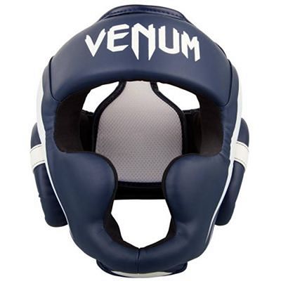 Venum Elite Headgear Weiß-Dunkelblau